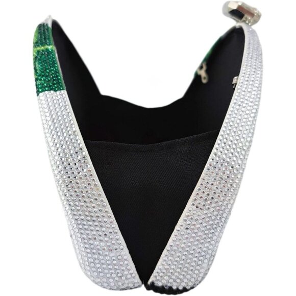 ❤️ Parrot Bag Women Crystal Clutch Cocktail Prom Bird Party Handbags Rhinestone - Picture 7 of 9